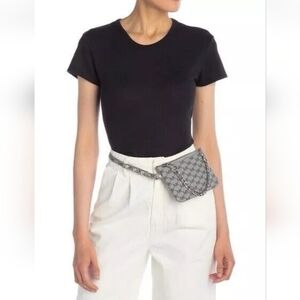 Michael Kors NWOT! Women'S MK Signature Gray Belt Bag Pouch Funny Pack Size S